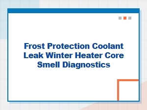 Diagnostic Steps for Winter Heater Core Odor and Coolant Leak